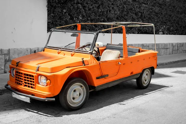 Dettagli Cabriolet Più Vecchio Molto Angolare — Foto Stock