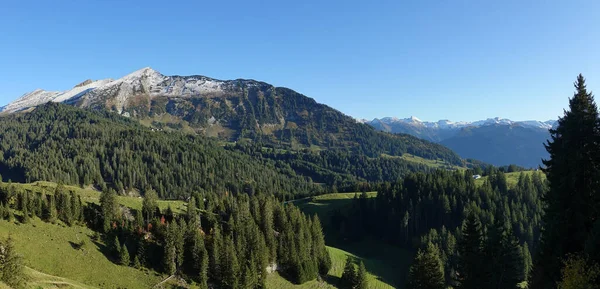 Hügel Und Berge Der Schweiz Herbst Bei Amden Walensee — Stockfoto