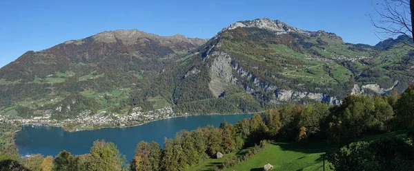 Walensee Bergen Schweiz Vid Chur — Stockfoto