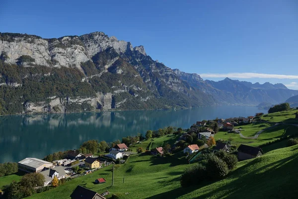 Walensee Bergen Schweiz Vid Chur — Stockfoto