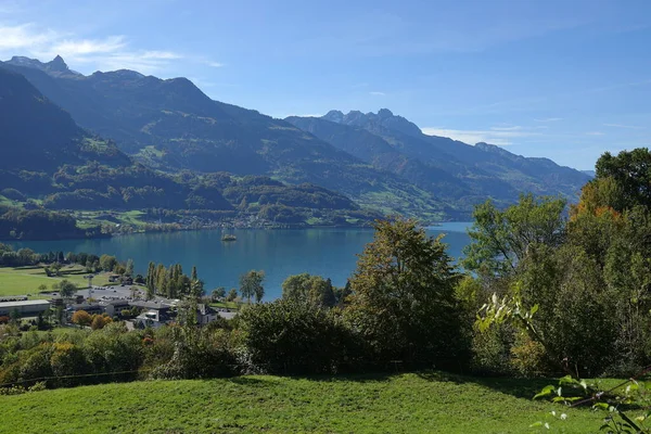 Walensee Górach Szwajcarii Chur — Zdjęcie stockowe