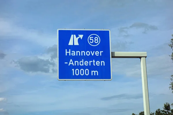 Autobahnabfahrt Hannover Anderten Hannover Anderten — Stockfoto