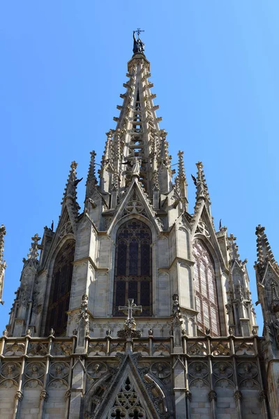 Katedralen Det Hellige Kors Eulalia Barcelona Spania – stockfoto