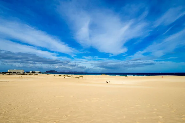 Spanien Kanarieöarna Sanddynerna Corralejo Fuerteventura — Stockfoto