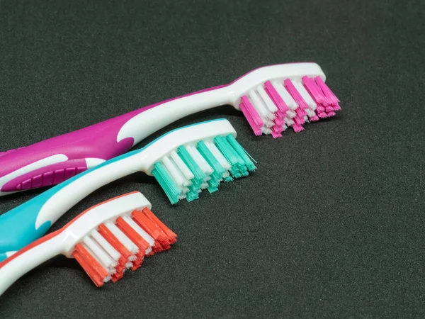 Toothbrush Black Background — Stock Photo, Image