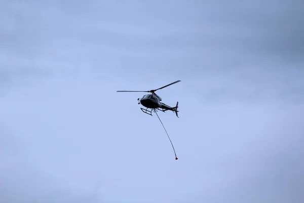 Helicóptero Voando Céu — Fotografia de Stock