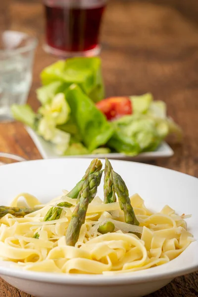 Pasta Con Salsa Tomate Queso — Foto de Stock