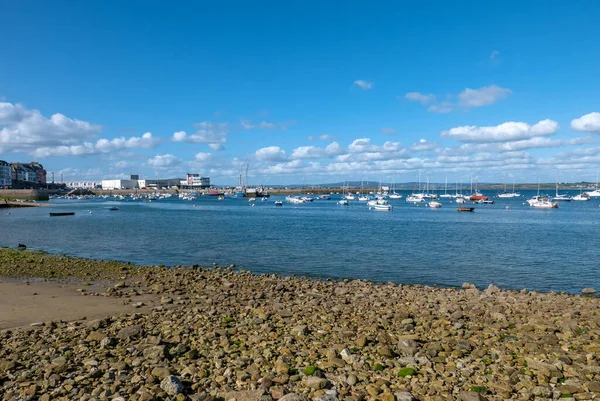 Een Landschap Van Bretagne Zomer Frankrijk Zee Kleur Van Deze — Stockfoto