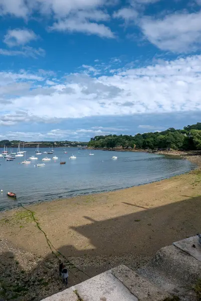 Een Landschap Van Bretagne Zomer Frankrijk Zee Kleur Van Deze — Stockfoto