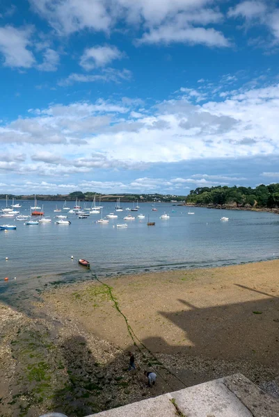 Een Landschap Van Bretagne Zomer Frankrijk Zee Kleur Van Deze — Stockfoto