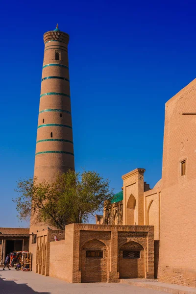 Arquitectura Histórica Itchan Kala Ciudad Amurallada Ciudad Khiva Uzbekistán Patrimonio —  Fotos de Stock