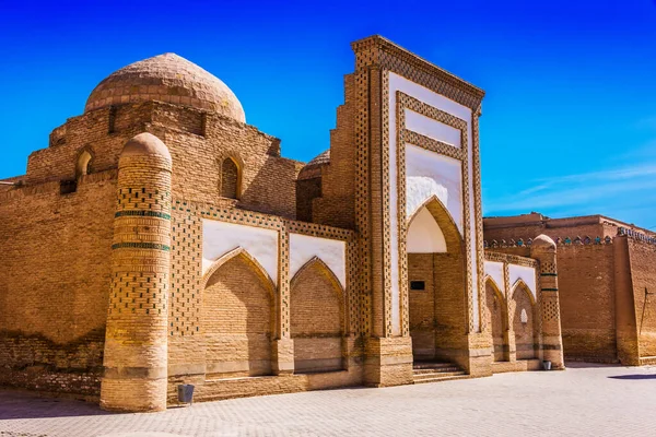 Itchan Kala Historiska Arkitektur Muromgärdad Innerstad Staden Khiva Uzbekistan Unescos — Stockfoto