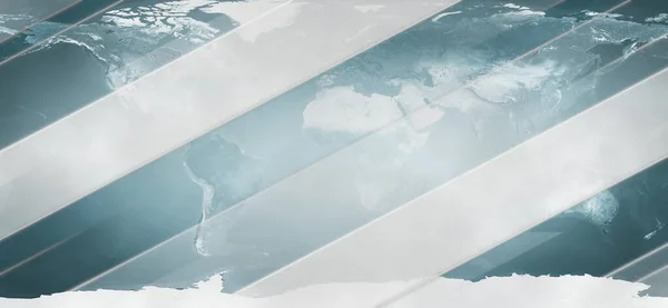 Диагональный Дизайн Карты Мира Холодных Цветов Неоновыми Элементами Иллюстрация — стоковое фото