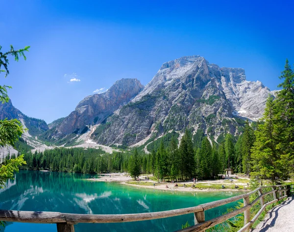 Lago Louvor Tirol Sul — Fotografia de Stock