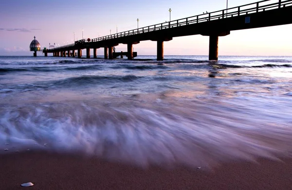 Pomost Plaży Morza Bałtyckiego Północy Stanu Israel — Zdjęcie stockowe