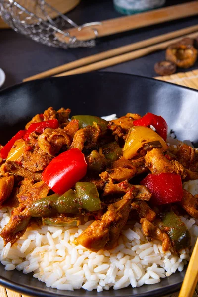 Nahsicht Auf Köstliches Asiatisches Essen — Stockfoto