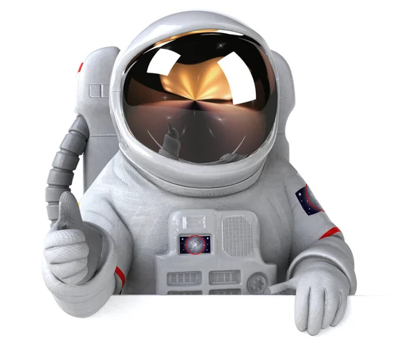 Astronaut Med Hjälm Illustration — Stockfoto