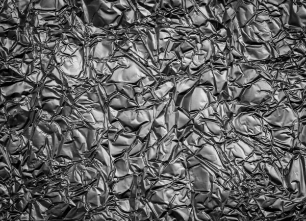 Textura Folha Alumínio Amassada Textura Folha — Fotografia de Stock