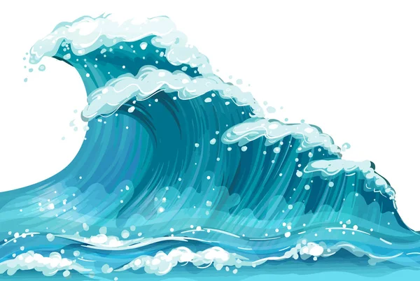 海浪海洋自然蓝色运动泡沫飞溅示意图冲浪 — 图库照片