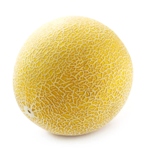 Κίτρινο Πεπόνι Απομονωμένο Λευκό Φόντο — Φωτογραφία Αρχείου