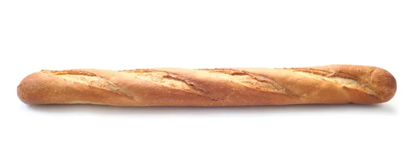 Nybakat Bröd Isolerat Vit Bakgrund — Stockfoto