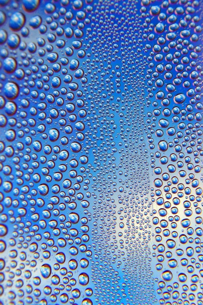 Gotas Agua Sobre Vidrio Primer Plano — Foto de Stock