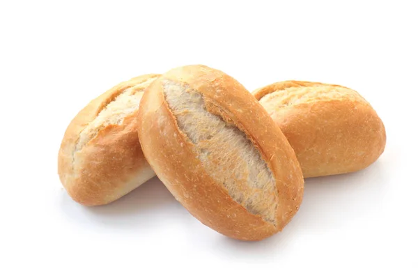 Färskt Bröd Isolerad Vit Bakgrund — Stockfoto