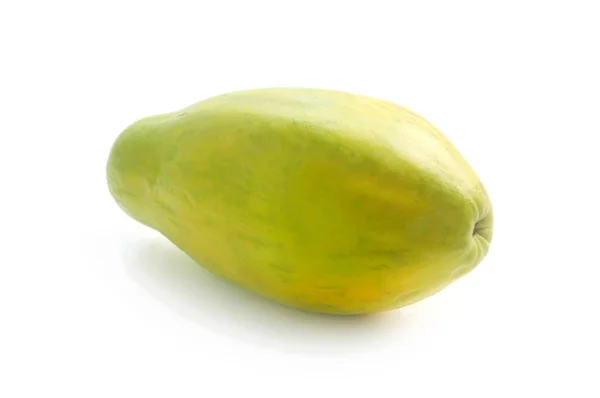 Beyaz Arka Plan Üzerinde Izole Yeşil Mango Meyve — Stok fotoğraf