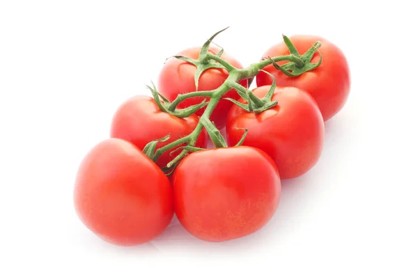 Fresh Ripe Tomatoes Isolated White Background — Stock Photo, Image