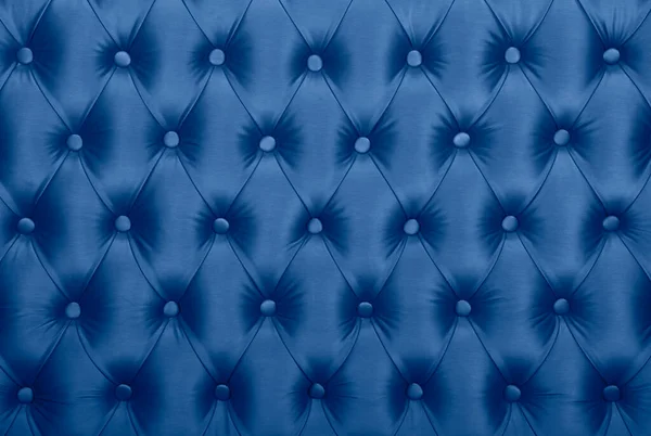 Azul Escuro Capitone Fundo Têxtil Clássico Retro Estilo Chesterfield Xadrez — Fotografia de Stock