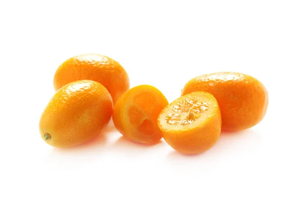Ripe Juicy Tangerines Isolated White Background — Stock Photo, Image