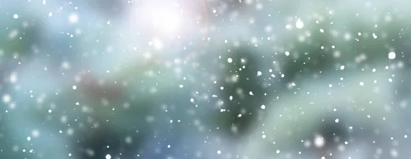Αφηρημένη Θολή Χειμερινό Τοπίο Νιφάδες Χιονιού Για Μια Έννοια Υποβάθρου — Φωτογραφία Αρχείου