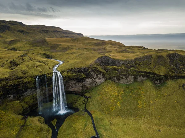 Iceland Τοπίο Φύση Καταρράκτης Ποτάμι Βουνά Ταξίδια Πεζοπορία — Φωτογραφία Αρχείου