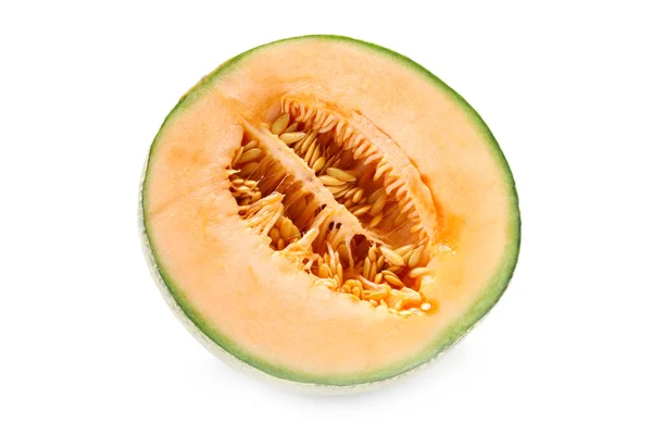 Fresh Ripe Melon Latar Belakang Putih — Stok Foto