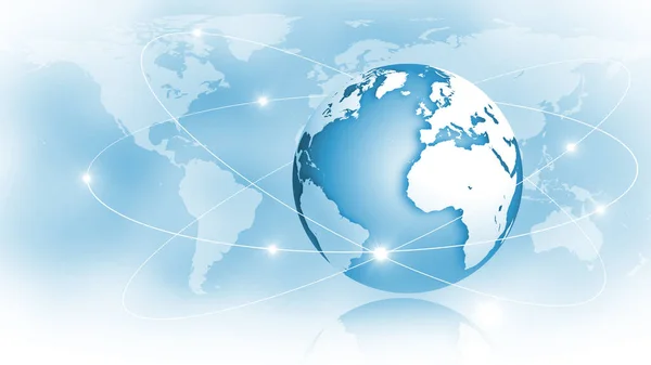 Internet Business Concept Global Network Rendering — Foto Stock