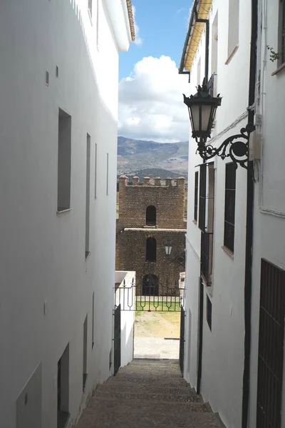 Escadaria Cidade Velha Ronda Andaluzia — Fotografia de Stock