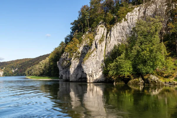 Fiume Danubio Vicino Alla Svolta Del Danubio Vicino Kelheim Baviera — Foto Stock