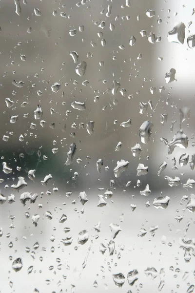 Gotas Lluvia Vidrio Con Gotas Agua Ventana —  Fotos de Stock