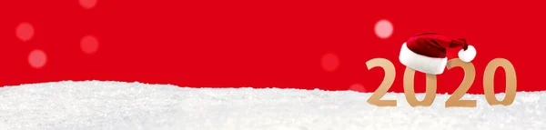Fondo Navidad Con Copos Nieve Rojos Blancos — Foto de Stock