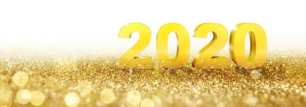 Новий Рік 2019 Року Золотий Блискучий Фон Золотими Блискітками — стокове фото
