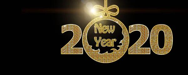 Feliz Ano Novo 2017 Com Brilho Dourado — Fotografia de Stock