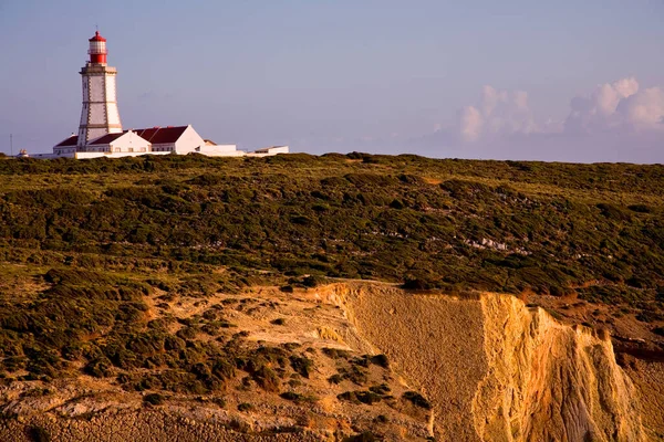 Faro Costa Isla Del Mar Mediterráneo Norte Israel — Foto de Stock