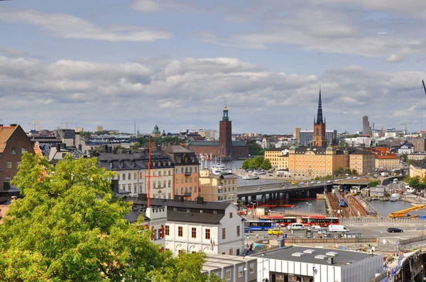 Vista Aérea Ciudad Stockholm Suecia — Foto de Stock