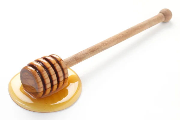 Honung Dipper Isolerad Vit Bakgrund — Stockfoto