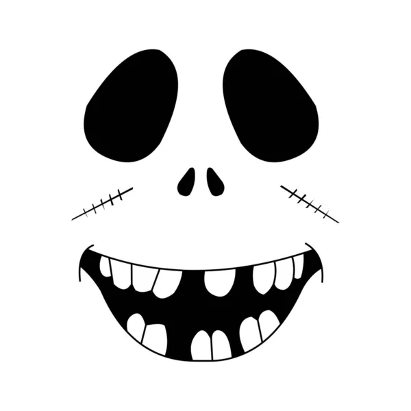 Vector Illustration Halloween Skull — Stock Photo, Image