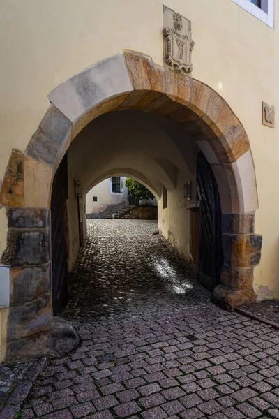 Meissen Alemania Puerta Arqueada Castillo Albrechtsburg — Foto de Stock