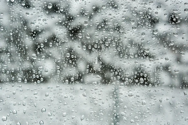 Wassertropfen Auf Gefrorenem Fenster — Stockfoto