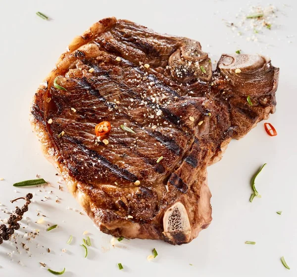 Filete Ternera Parrilla Con Romero Especias — Foto de Stock