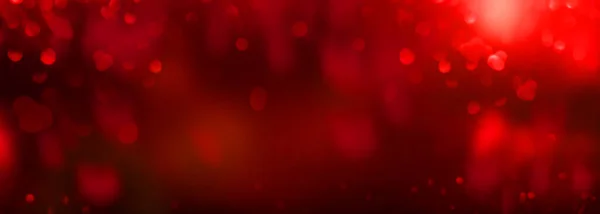 Абстрактні Червоні Яскраві Серця Романтичними Ефектами Боке Фон Валентинки День — стокове фото