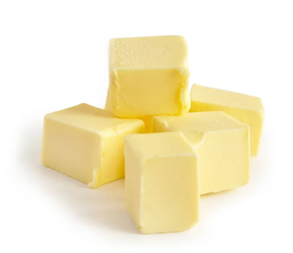 Masło Białym Tle — Zdjęcie stockowe